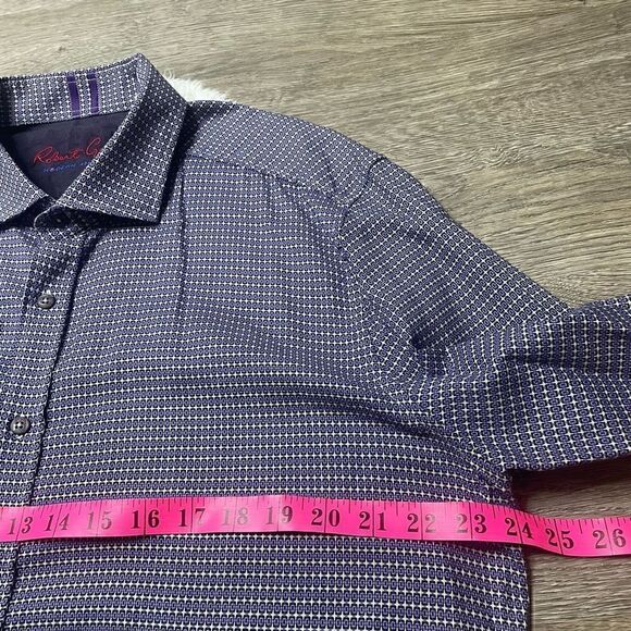 Robert Graham Modern Americana Purple Pattern Long Sleeve Shirt Mens 2XL - Picture 5 of 9